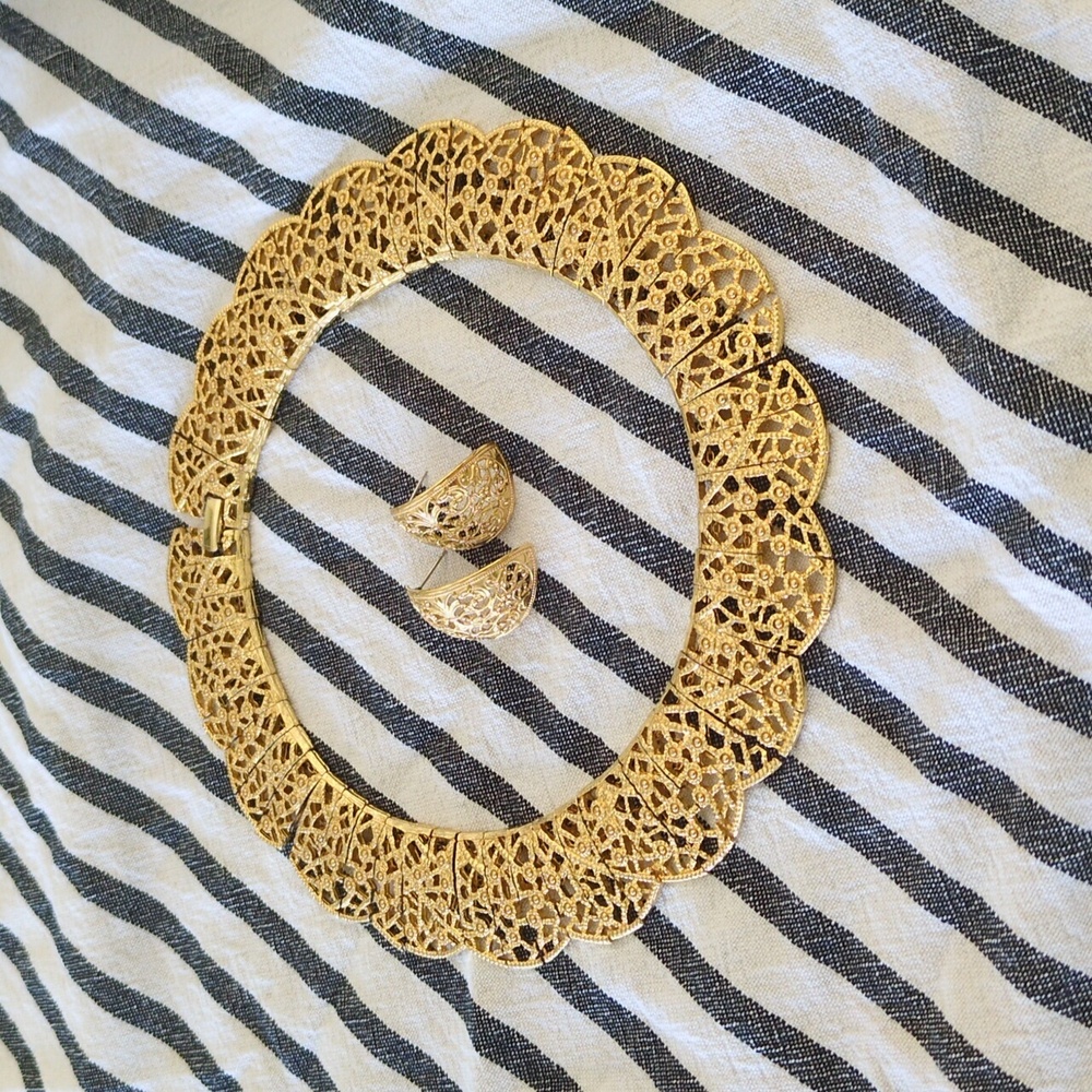 Vintage Les Bernard Inc. necklace and earrings
